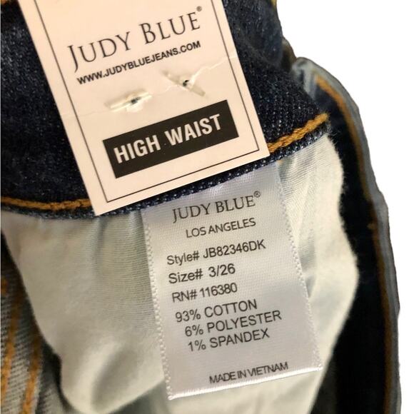 Judy Blue High Waist Boyfriend Fit Paint Splash Jeans Size 26 - Picture 8 of 8